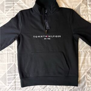 Tommy Hilfiger Men's Black Zip-Up Sweater